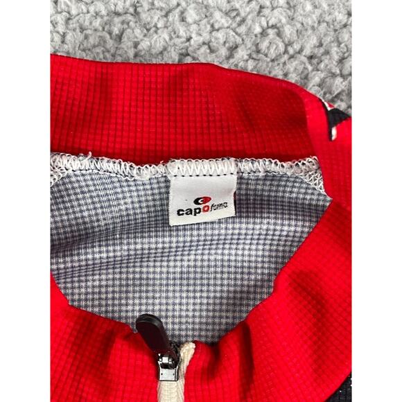 Capo Forma Jersey Mens Large Cycling Full Zip Velo News Red Black Made in Italy - Picture 3 of 12